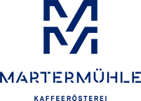 Blaues Martermühle Logo ohne Hintergrund.
