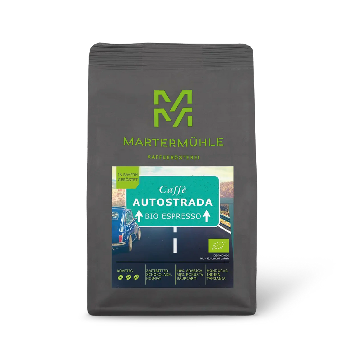 Packung Bio Espresso Autostrada ohne Hintergrund.