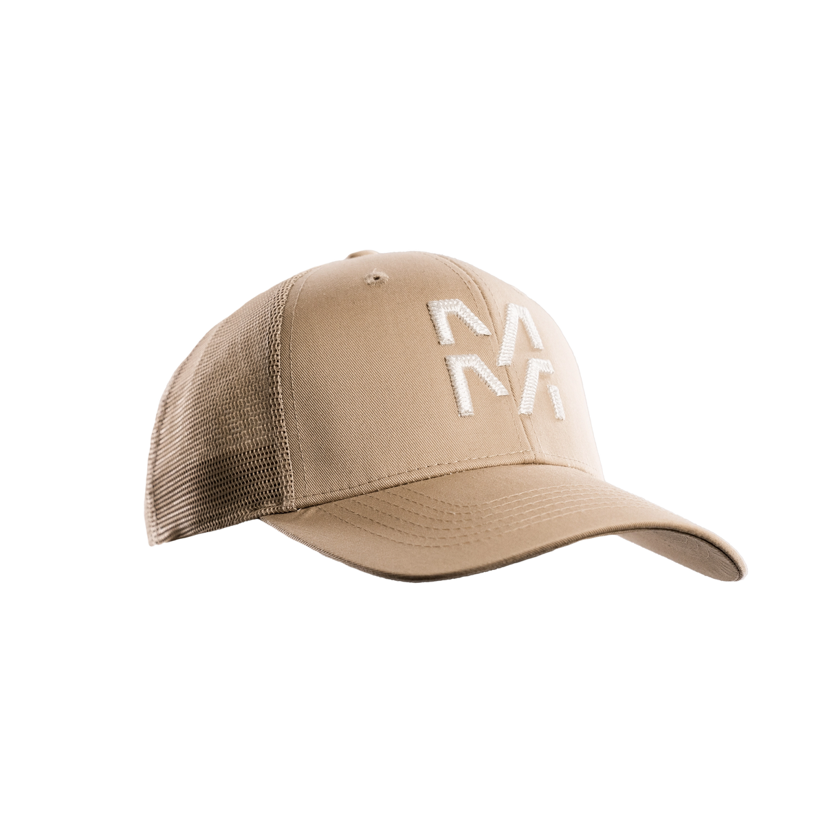 Beige Martermühle Kappe ohne Hintergrund.