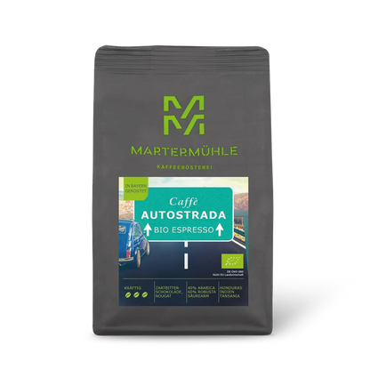 Packung Bio Espresso Autostrada ohne Hintergrund.