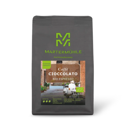 Packung Bio Espresso Cioccolato ohne Hintergrund.