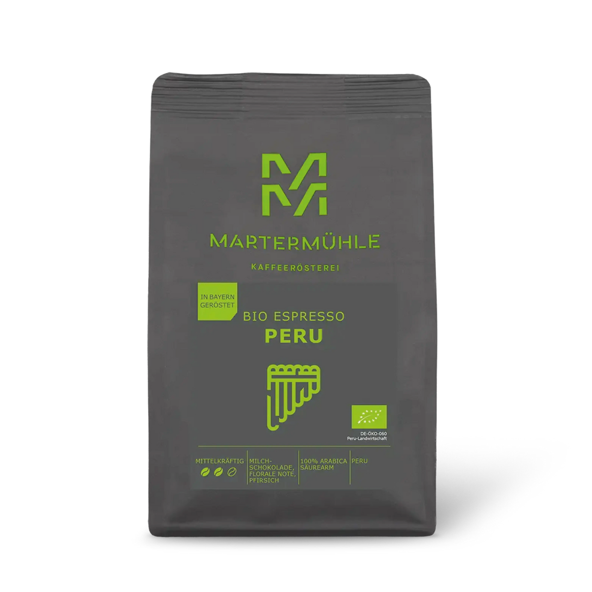 Packung Bio Espresso Peru ohne Hintergrund.