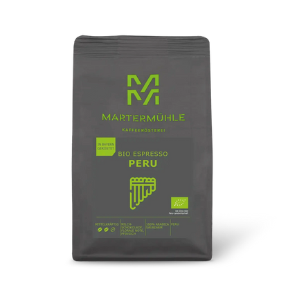 Packung Bio Espresso Peru ohne Hintergrund.