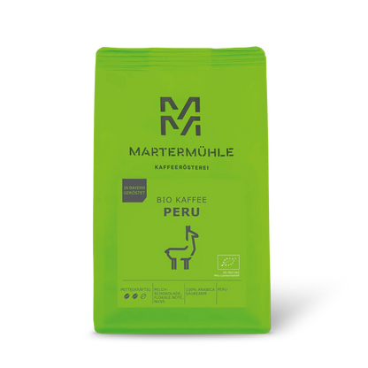 Packung Bio Kaffee Peru ohne Hintergrund.