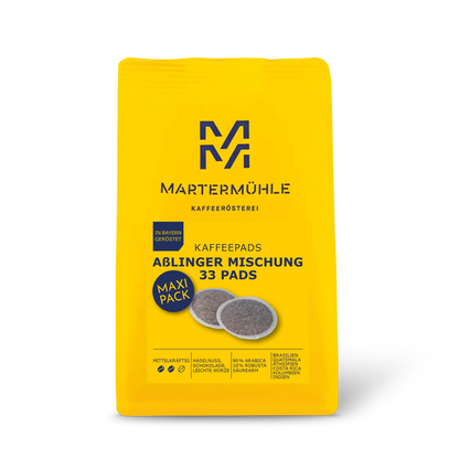 Kaffeepads Aßlinger Mischung Packung ohne Hintergrund.